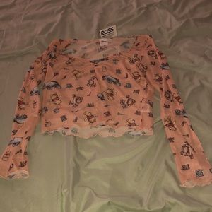 sheer long sleeve top
